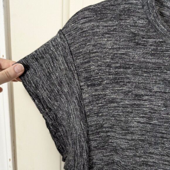 ISABEL MARANT ÉTOILE | Heathered Gray Tie-Waist T-Shirt Dress Size 36 - Picture 7 of 12